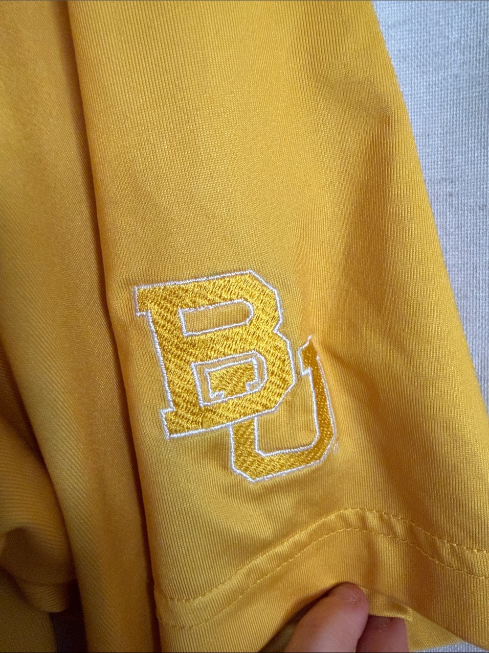 Ping Men's Yellow Polo with Black Geometric Print Baylor University Branded - Picture 2 of 2
